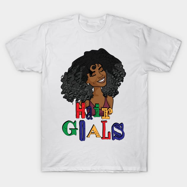 Hair Goals! for Happy Black Women T-Shirt by NaturallyBlack